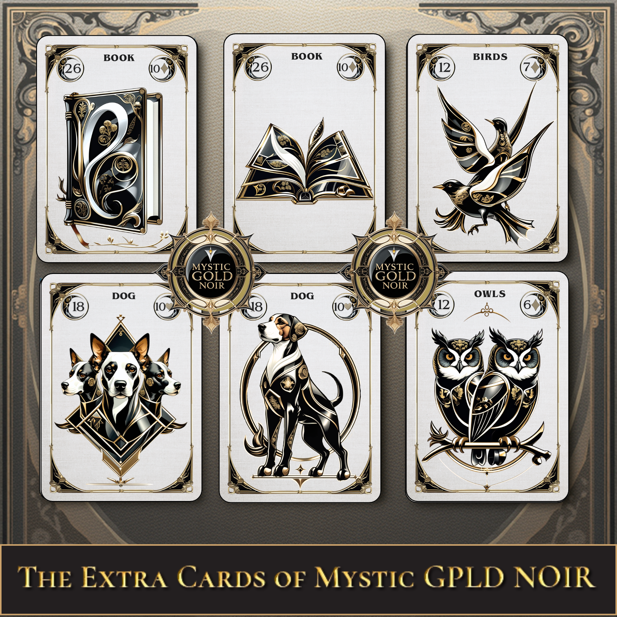 Handmade Lenormand cards 36 plus 6 extras multilingual oracle deck glossy finish