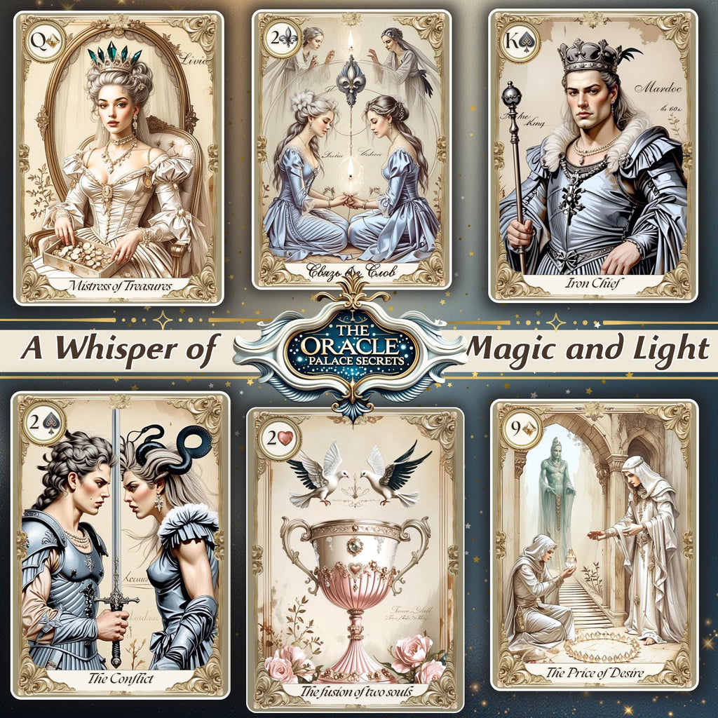 Oracle of Palace Secrets - Victorian Oracle Deck, 52 Cards Handmade