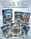 Star Veil Extended Lenormand 54 cards — Spider, Time, Phoenix bonus oracle cards with artisan box, handmade dark cartomancy deck MardocCraft