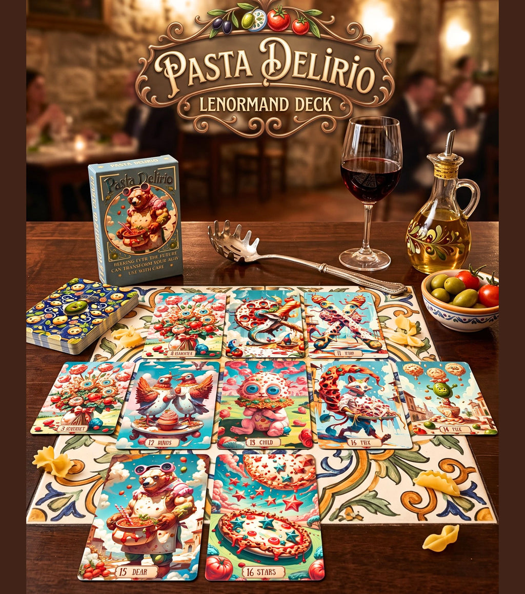 Pasta Delirio Lenormand Deck 36 Cards — Surreal Italian Oracle