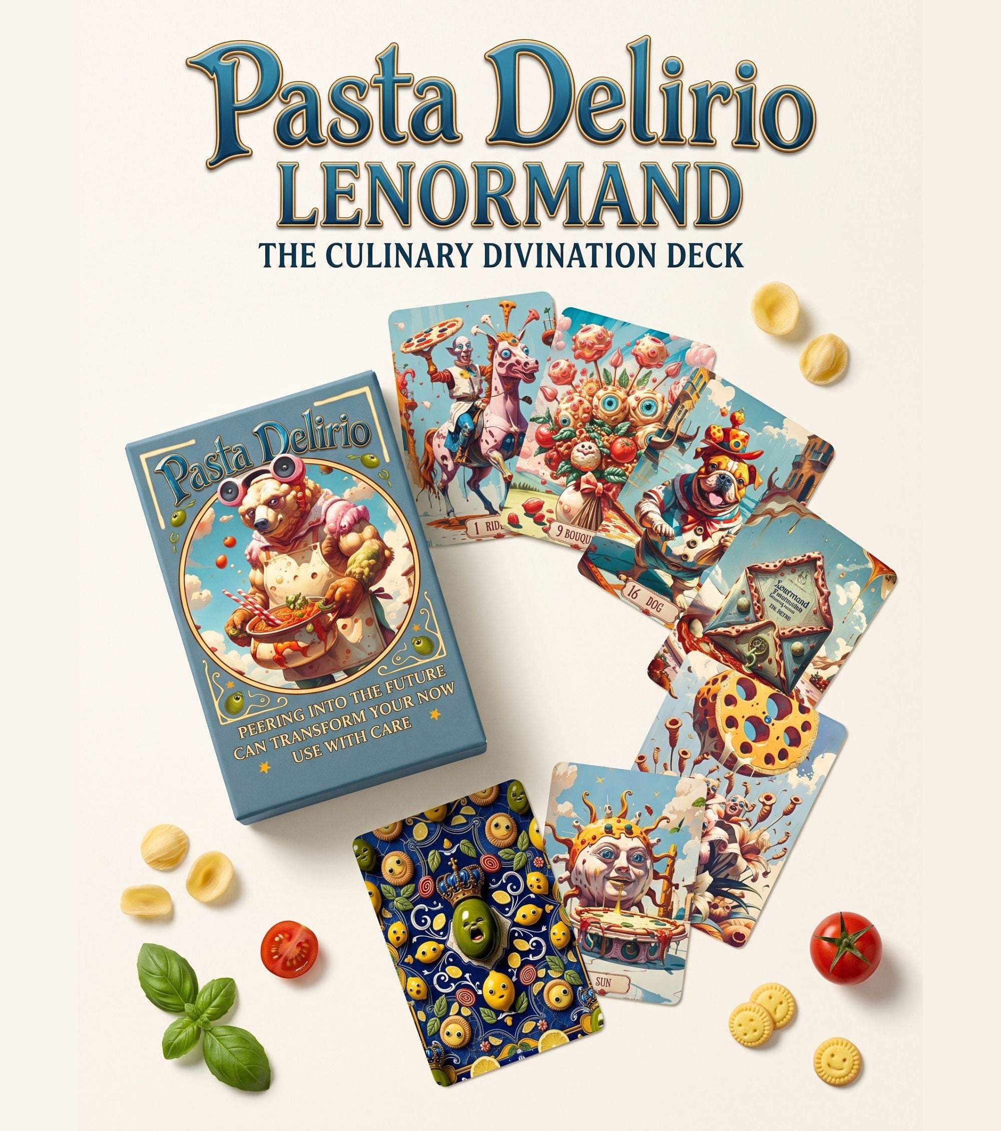 Pasta Delirio Lenormand Deck 36 Cards — Surreal Italian Oracle