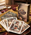 Manga love oracle deck 54 cards with box — handmade romantic oracle with manga character art, roses, and vintage keys